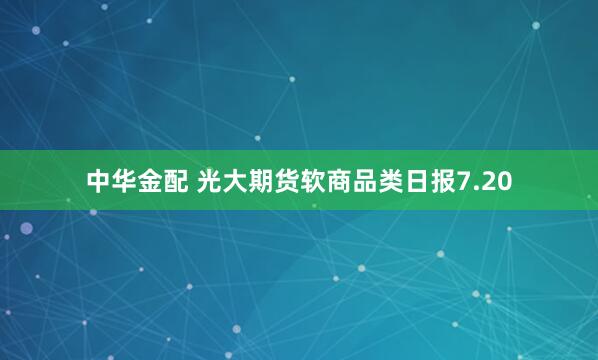 中华金配 光大期货软商品类日报7.20